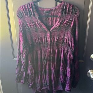Purple Button-Up Blouse from Torrid